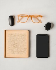 Aufkleber - Modern Inclusivity Toolkit Sleek Braille Book, Stylish Glasses, Advanced Hearing Aids and Smartphone - Accessibility Solutions for Tech-Savvy Environments
