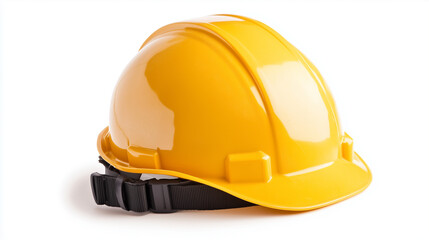 Safety First: A bright yellow hard hat, essential safety equipment, sits prominently, ready for use.  The focus is on its protective design and robust construction.