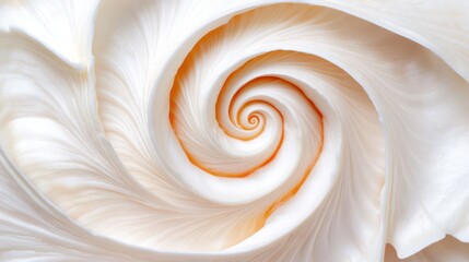 Aufkleber - Delicate Shell Spiral with Intricate Patterns and Soft Colors