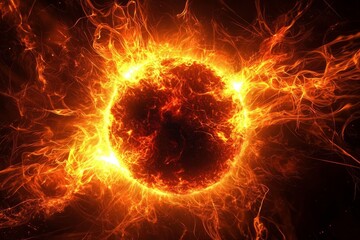 Wall Mural - The Impact of Solar Flares on Earth's Atmosphere