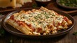 © Marius - Baked Ziti with Marinara Sauce and Mozzarella Cheese Served on a Rustic Plate
