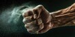 © SweetCommercial - Man's fist is covered in white powder