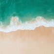 © Arthur Constantine - Serene Aerial View of Waves Gently Breaking on Sandy Beach Shoreline