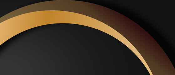 Wall Mural - abstract black and gold luxury simple minimal background