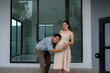 © virojt - Pregnant couple loving with new house
