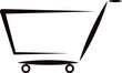 © Socrates_Soares - Ícone de carrinho de compras vetorial minimalista para e-commerce e lojas online, Minimalist shopping cart vector icon for e-commerce and online stores