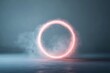 © Kassiopeia  - A glowing circular orb emits soft light gradients, enhancing a sense of focus and tranquility. The dark-to-light gradient background complements the minimalist design, offering space for text overlay