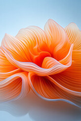 Poster - A close-up of a ribbed heirloom tomato showcasing its unique texture, resting on a clean, reflective