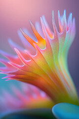 Aufkleber - A highly detailed close-up revealing the intricate ridges and vivid coloration of a Venus flytrapâ€™