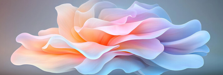 Aufkleber - A serene image of a single blooming orchid petal with intricate veins and subtle color gradients, em