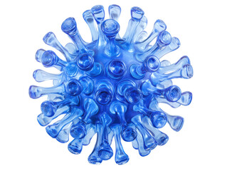 Wall Mural - Isolated Transparent 3D Virus Model