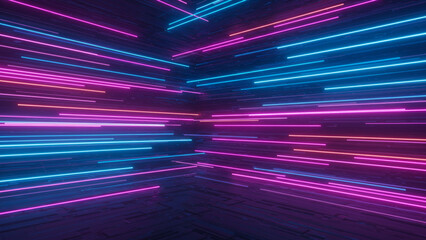 futuristic line background with light effect