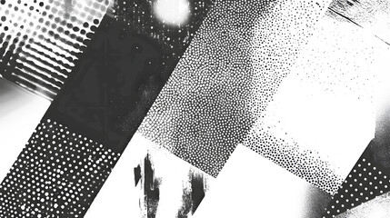 Aufkleber - Mesmerizing Monochrome Symmetry:A Captivating Abstract Geometric Composition