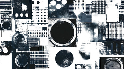 Poster - Minimalist Abstract Geometric Shapes and Patterns in Black and White