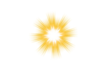 Wall Mural - glowing sun with lens flare light effect. radiant light burst. shine sunlight explodes effect. sunbu