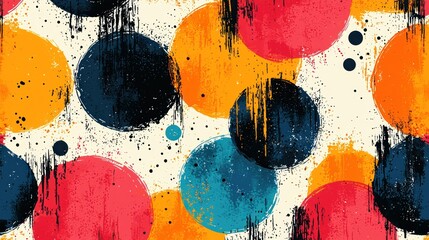 Wall Mural - vibrant abstract colorful circles texture background