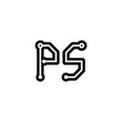 © abstyls - PS monogram logo design letter text name symbol monochrome logotype alphabet character simple logo
