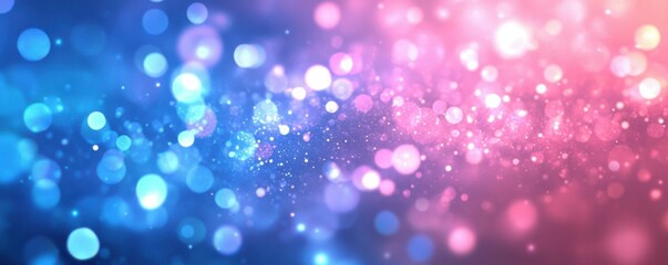 Wall Mural - colorful bokeh background with pink and blue sparkling lights