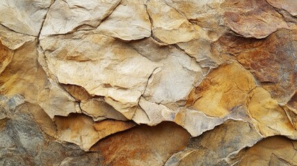 Wall Mural - A close look at the rough surface of a stone wall, highlighting imperfections