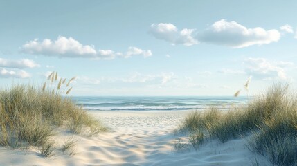 Wall Mural - Beach backgrounds outdoors horizon.