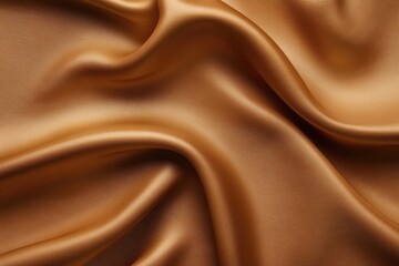 Poster - Brown Silk Fabric Close-Up