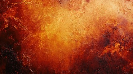Fototapete - Intense fiery textured background with warm tones and empty space for text or graphics in a dramatic composition
