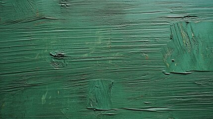 Poster - Wooden surface texture with a rich green backdrop ideal for showcasing text or design elements in a creative project.