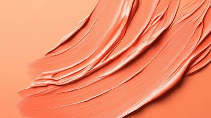 Leinwandbilder - Gentle orange brushstroke texture background ideal for creative designs and empty text space showcasing artistic simplicity and elegance
