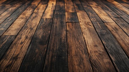 Aufkleber - Close up of textured hardwood parquet flooring with rich color tones and ample empty space for text or design elements