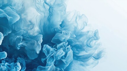 Poster - Smooth blue tropical coral texture with soft gradients and empty space for text or design elements in a serene underwater setting