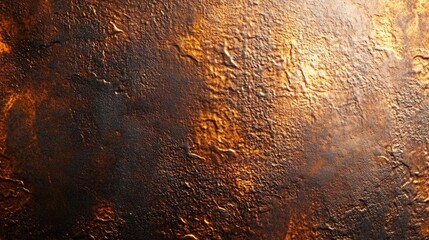 Poster - Textured metallic surface with warm tones and intricate details suitable for backgrounds or abstract designs featuring space for text.