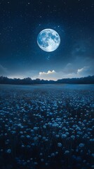 Wall Mural - moon and landscape