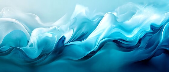 Wall Mural - abstract blue and teal water wave texture web banner