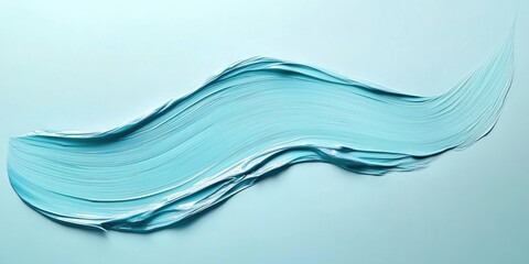 Leinwandbilder - Soft blue brushstroke with elegant flow and ample space for text suitable for backgrounds or artistic design projects.