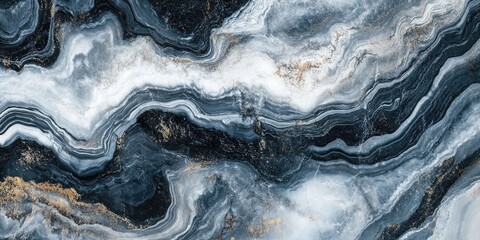 Aufkleber - Sophisticated dark marble texture for luxury backdrops featuring an expansive area for text and design embellishments.
