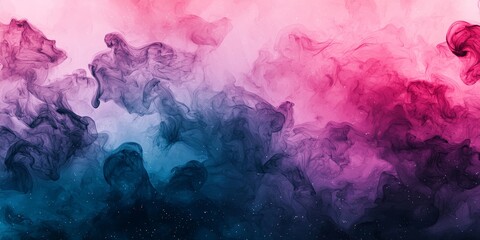 Wall Mural - a vibrant blend of pink and blue smoke creates an abstract and dynamic visual effect.