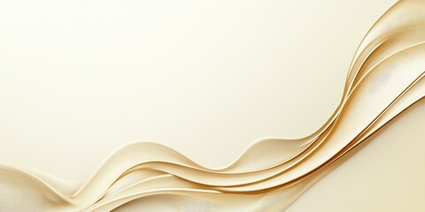Fototapete - Elegant golden wave design background with ample copy space for text ideal for promotional materials or invitations