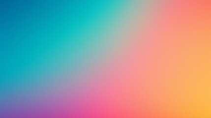 Wall Mural - a vibrant gradient background blending blue, teal, pink, and orange hues, creating a lively and mode
