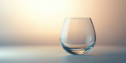 Poster - Elegant glass cup display with soft gradient background perfect for product promotion and design mockups