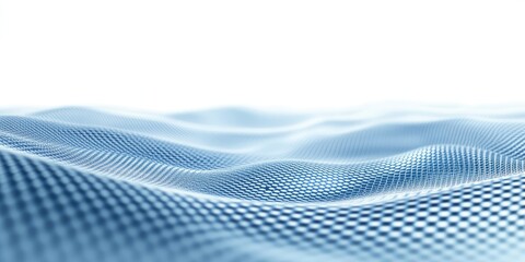 Leinwandbilder - Abstract Blue Wave Pattern Design with Smooth Textures Ideal for Backgrounds and Presentations with Copy Space for Text or Graphics