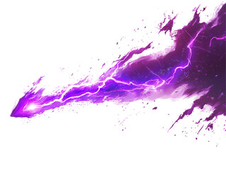 Wall Mural - Isolated Purple lightning with splash effect