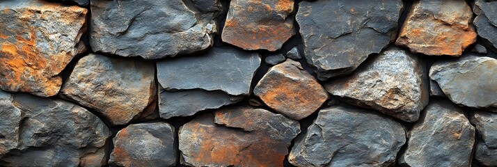 Wall Mural - A background of rough stone walls with visible cracks and natural imperfections.