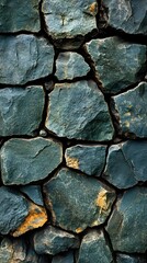 Wall Mural - A background of rough stone walls with visible cracks and natural imperfections.