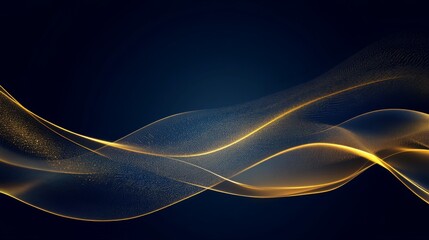 Leinwandbilder - An abstract gold price line chart on a dark blue background with glowing data points and a smooth curve, creating a modern and valuable impression