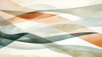 Poster - An abstract watercolor background in soft pastel shades with flowing, organic shapes, creating a calming and artistic look