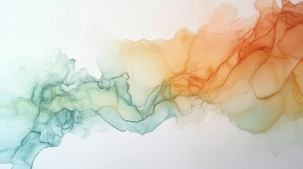 Poster - An abstract watercolor background in soft pastel shades with flowing, organic shapes, creating a calming and artistic look