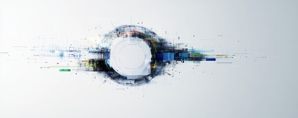 Leinwandbilder - An abstract circuit board exemplifying the communication concept