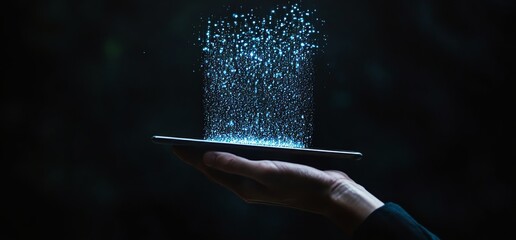 Poster - Hand tapping into telecommunication networks and wireless mobile internet technologies using 5G LTE for global business, fintech, and blockchain
