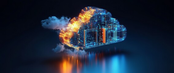 Leinwandbilder - Futuristic technology scene with an abstract circuit board design