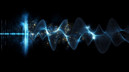 Aufkleber - Data technology backdrop. Abstract imagery. Dots and lines on a dark background. 3D graphics. 4K